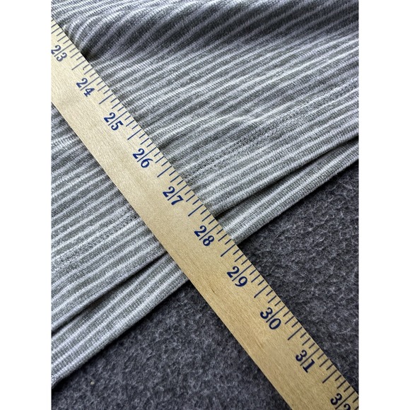J‎ Jill Sweater Womens Large Gray White Striped Hoodie Pullover Stretch Comfort - Picture 4 of 14